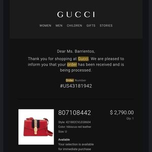 Gucci Hibiscus Red Leather Shoulder Bag